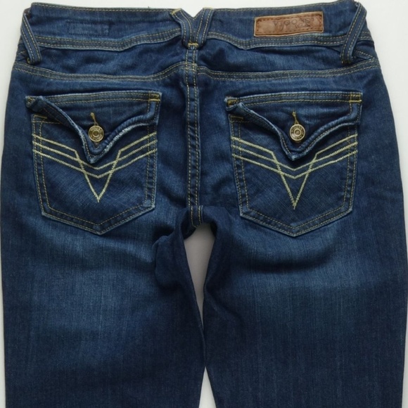 Vigoss Boot Cut Fit Flap Jeans Juniors 7 8 29 A099 - Picture 3 of 7